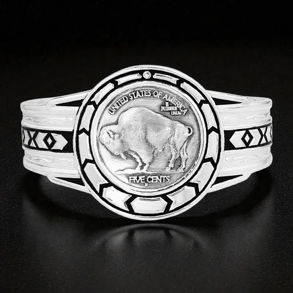 Montana Silversmiths Bracelet Buffalo Plains Nickel Cuff Retail‎ $95 - NEW! - Picture 9 of 9